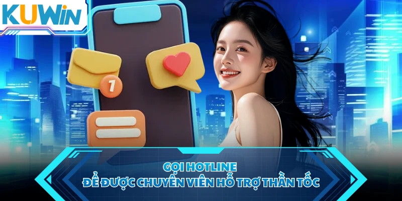 Gọi hotline để được chuyên viên hỗ trợ thần tốc