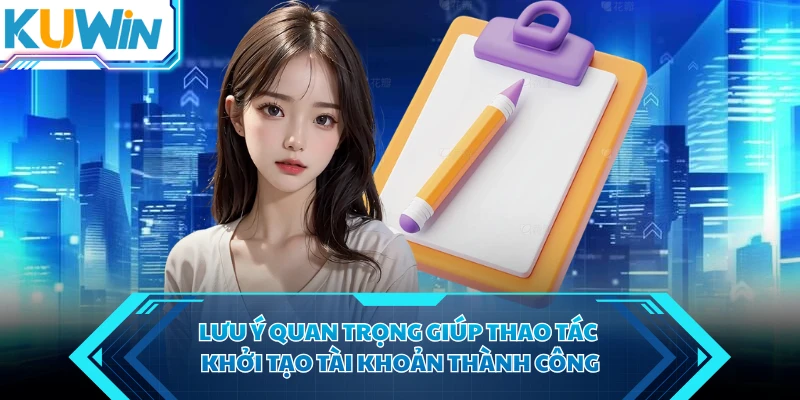 Lưu ý quan trọng giúp thao tác khởi tạo tài khoản thành công