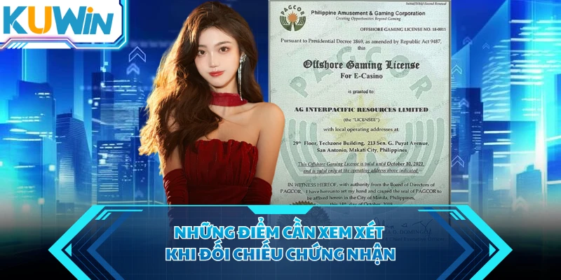 Những điểm cần xem xét khi đối chiếu chứng nhận